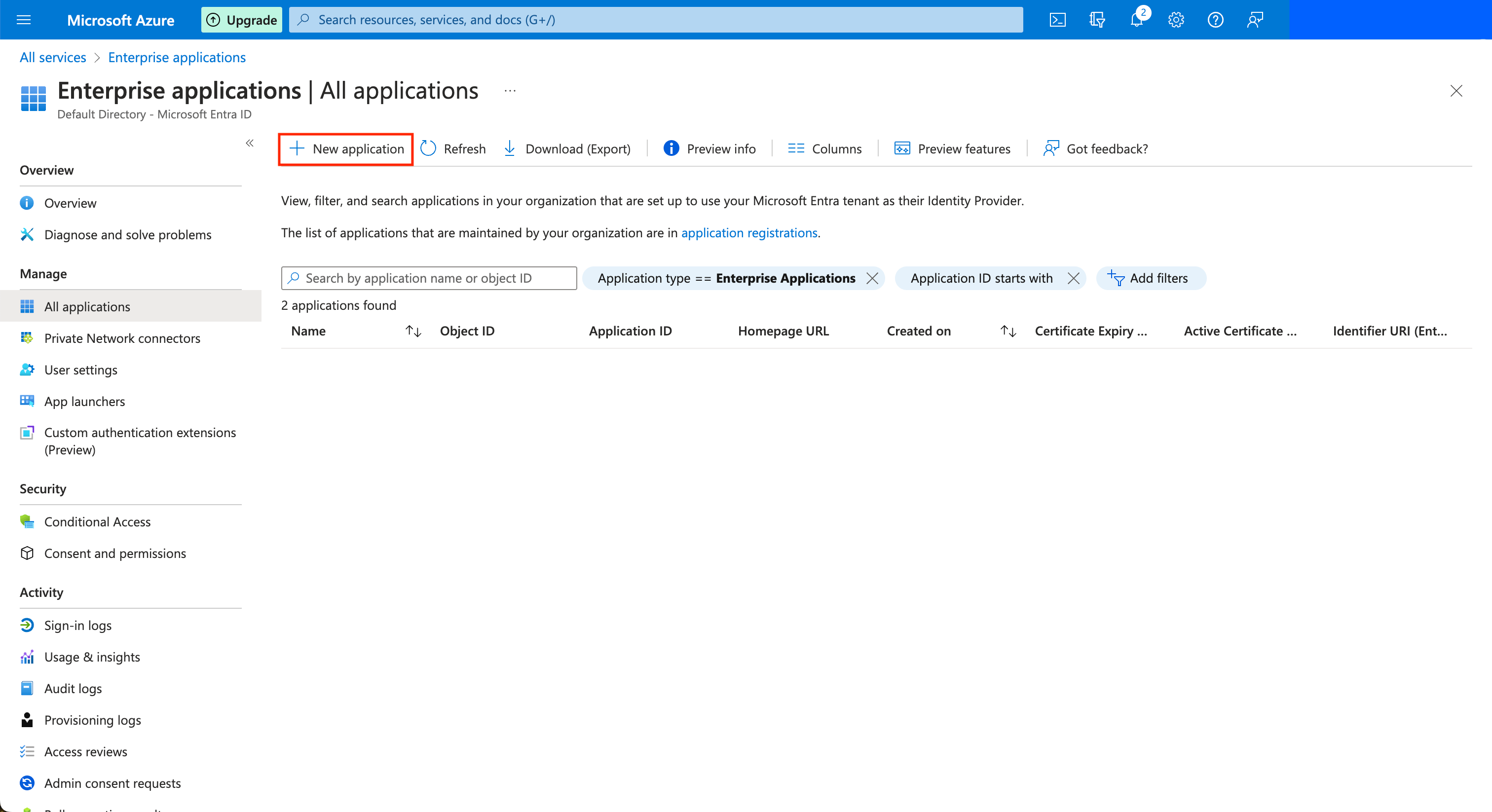 Azure Application